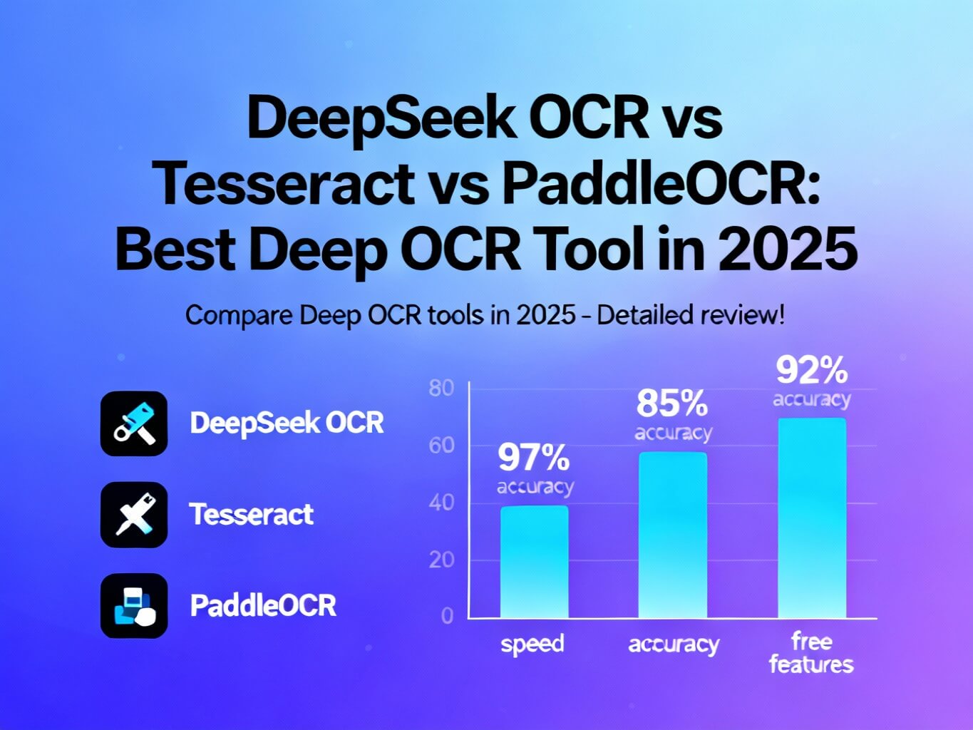 DeepSeek OCR vs Tesseract vs PaddleOCR: Best Deep OCR Tool in 2025